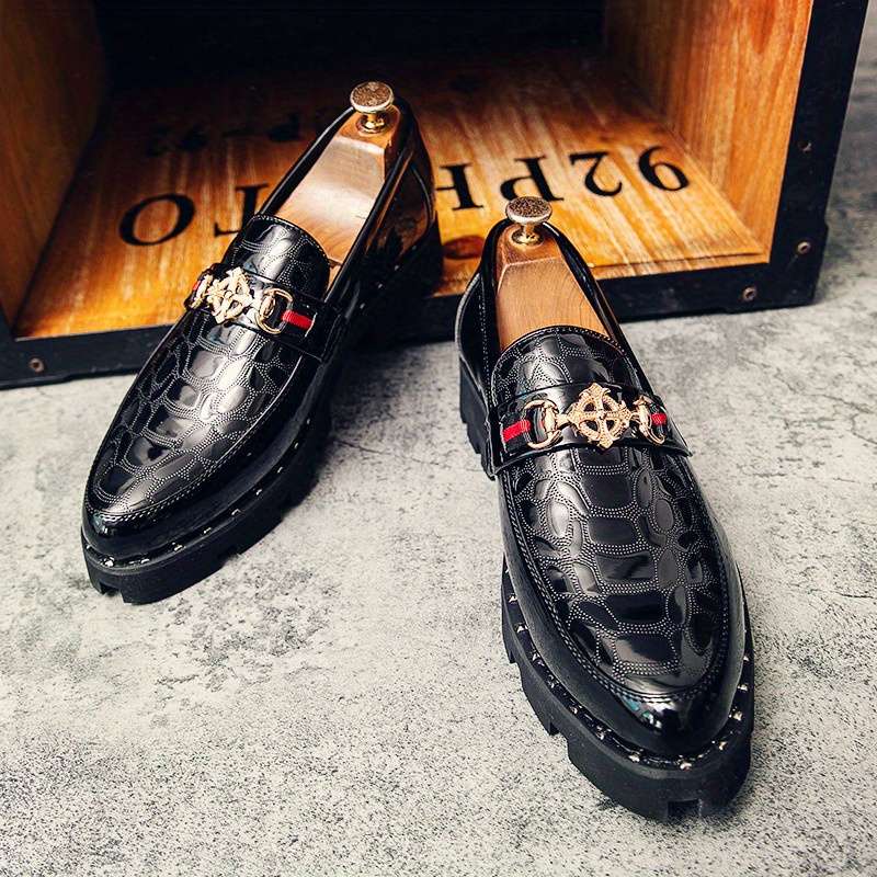 Mens Leather Shoes Color Black Sizeuk 7