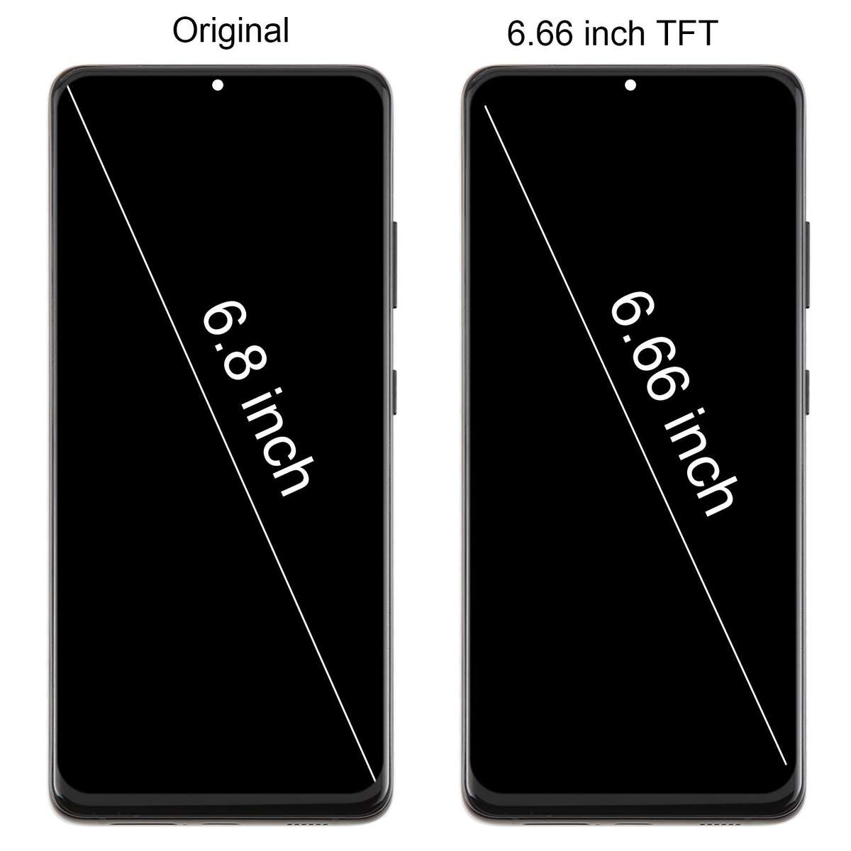For Galaxy S21 Ultra 5G SM-G998B 6.66 inch TFT LCD Screen Digitizer Full Assembly with Frame, Not