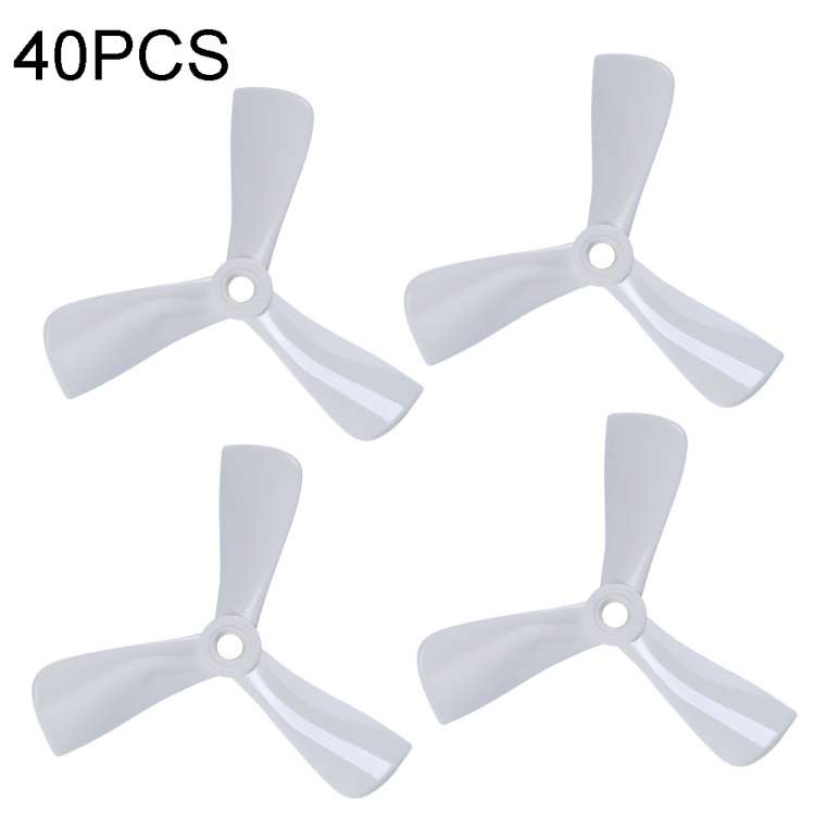 10 Packs / 40pcs iFlight Cine 3040 3 inch 3-Blade FPV Freestyle Propeller for RC FPV R ... (White)