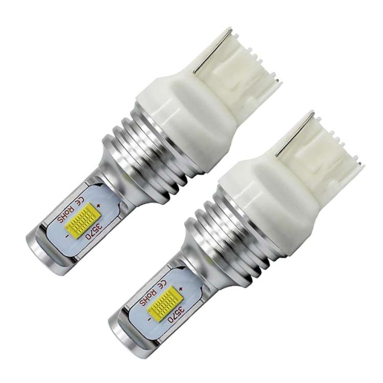 2 PCS T20/7440 72W 1000LM 6000-6500K Bright White Light Car Turn Backup LED B ... (Ice Blue Light)