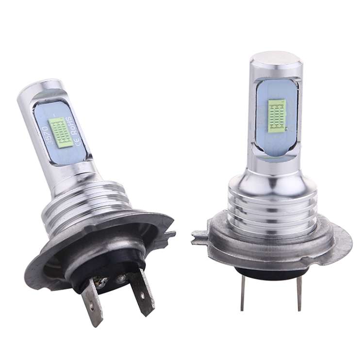 2 PCS H7 72W 1000LM 6000-6500K Super Bright White Light Car Fog LED Bulbs, DC ... (Ice Blue Light)