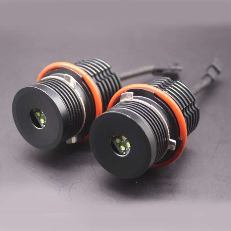 2 PCS DC 12-24V 20W 1600LM 4-LED Angel Eyes Light Bulb for BMW E39/E53/E60/E61/E ... (White Light)