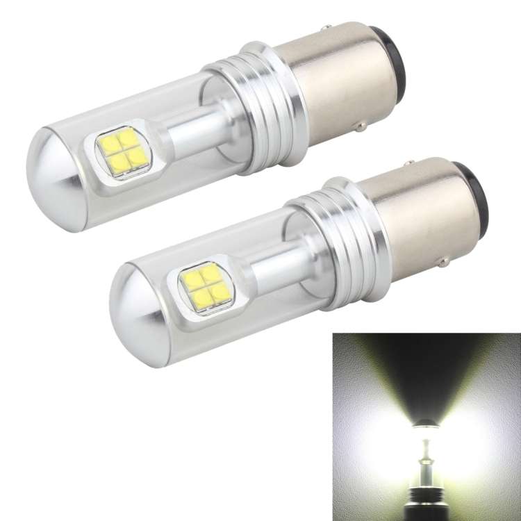 2 PCS 1157/BAY15D 40W 800 LM 6000K Car Turn Light Backup Light Brake Light with ... (White Light)