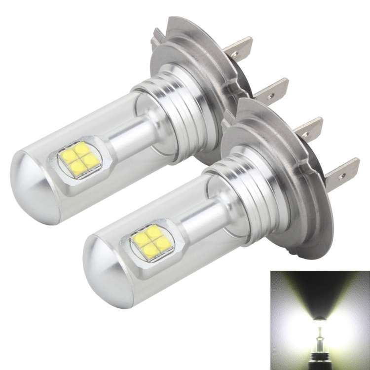 2 PCS H7 40W 800 LM 6000K 8 LEDs Car Fog Lights, DC 12V(White Light)