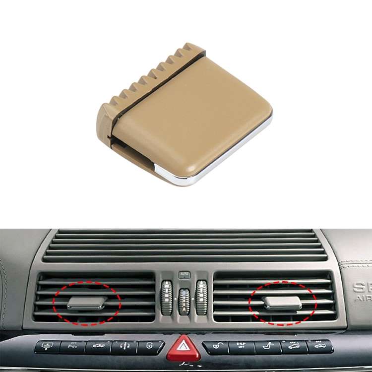 Car Left and Right Side Air Conditioning Exhaust Switch Paddle for Mercedes-Benz S Cla ... (Khaki)