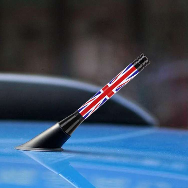 Short Universal the UK Flag Pattern Car Antenna Aerial 7.5cm