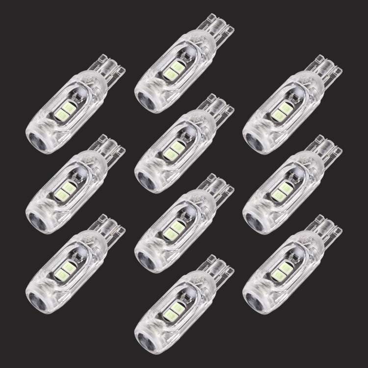 10 PCS T10 DC12V / 1W Car Clearance Light 5LEDs SMD-3030 Lamp Beads (Ice Blue Light)
