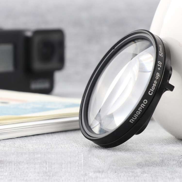 RUIGPRO for GoPro HERO 7/6 /5 Professional 52mm 10X Close-up Lens Filter with Filter Adapter Ring