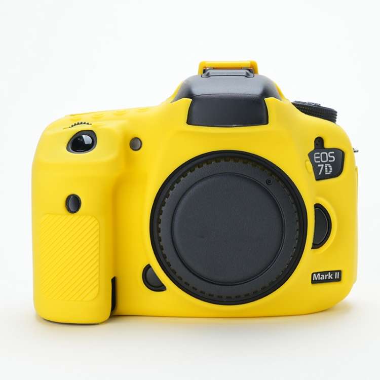 For Canon EOS 7D Mark II Soft Silicone Protective Case (Yellow)