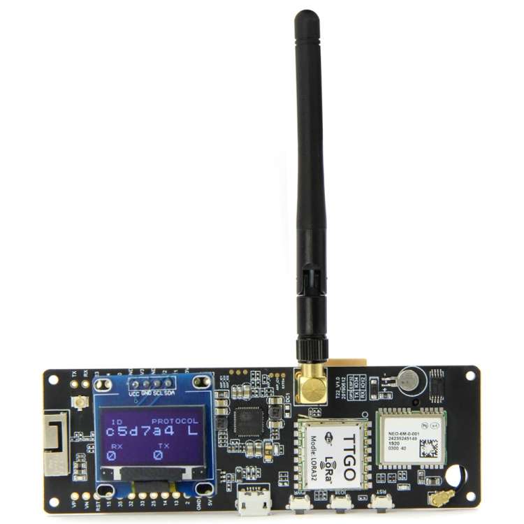 TTGO T-Beam ESP32 Bluetooth WiFi Module 915MHz GPS NEO-M8N LORA 32 Module with Antenna & 18650 Bat