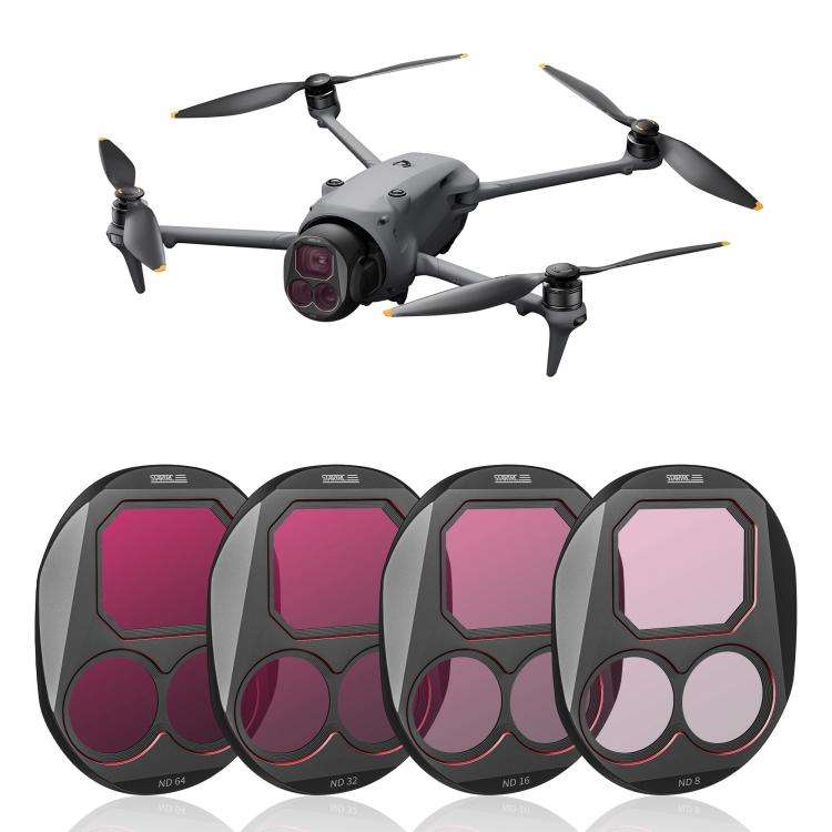 For DJI Mavic 4 Pro STARTRC 4 in 1 ND8 ND16 ND32 ND64 Lens Filter Kit