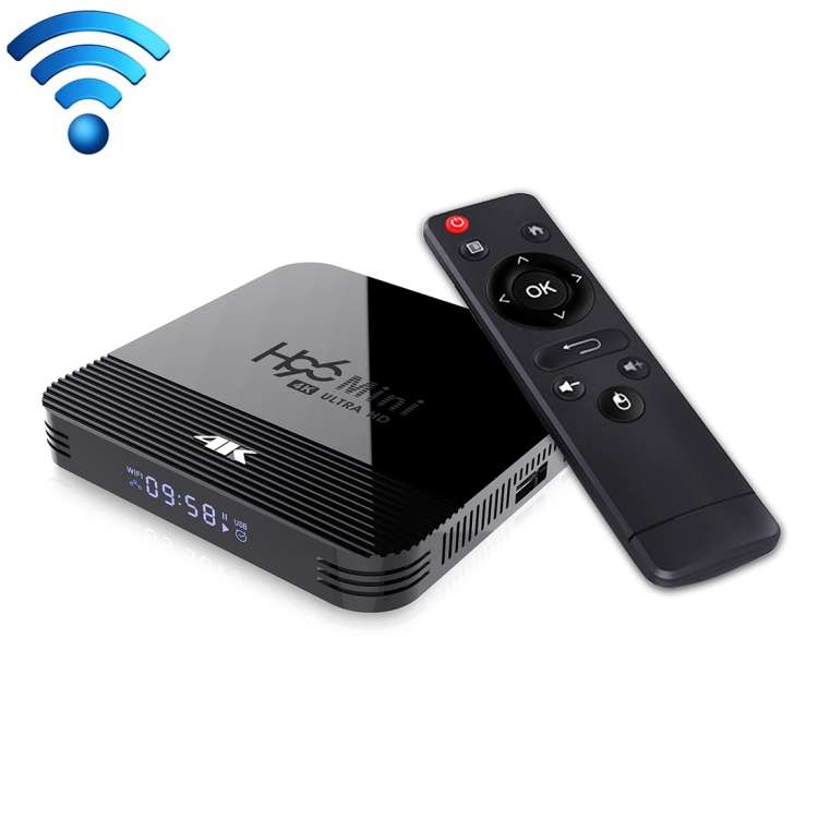 H96 MINI H8 4K UHD Smart TV Box with Remote Controller, Android 9.0 RK3228A Quad-core Cortex-A7, 1