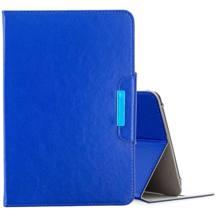 For 8 inch Universal Solid Color Horizontal Flip Leather Case with Card Slots & Ho ... (Dark Blue)
