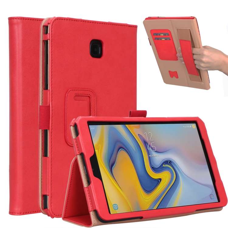 For Samsung Galaxy Tab A 8.0 (2018) T387 Business Retro PU Horizontal Flip Leather Case ... (Red)