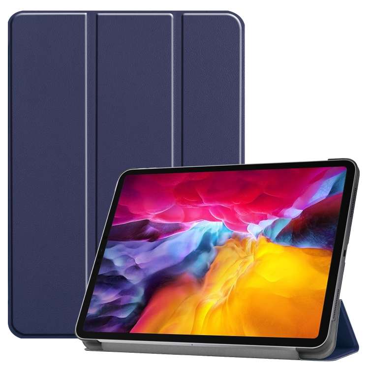 For iPad Pro 11 2022 / 2021 / 2018 Custer Texture Leather Smart Tablet Case(Dark Blue)