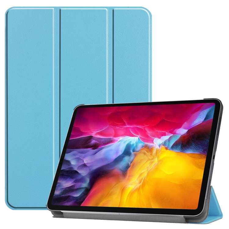 For iPad Pro 11 2022 / 2021 / 2018 Custer Texture Leather Smart Tablet Case(Sky Blue)