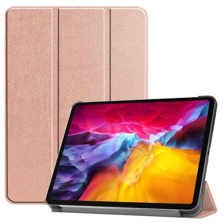 For iPad Pro 11 2022 / 2021 / 2018 Custer Texture Leather Smart Tablet Case(Rose Gold)
