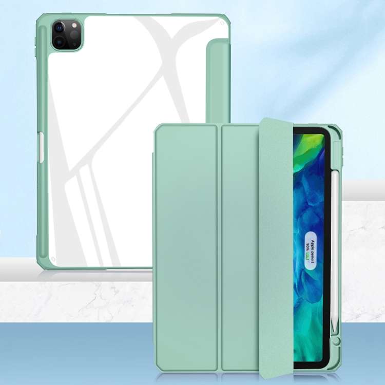 For iPad Pro 12.9 2022 / 2021 / 2020 Mutural Pinyue Series PC + TPU Horizontal Fl ... (Mint Green)