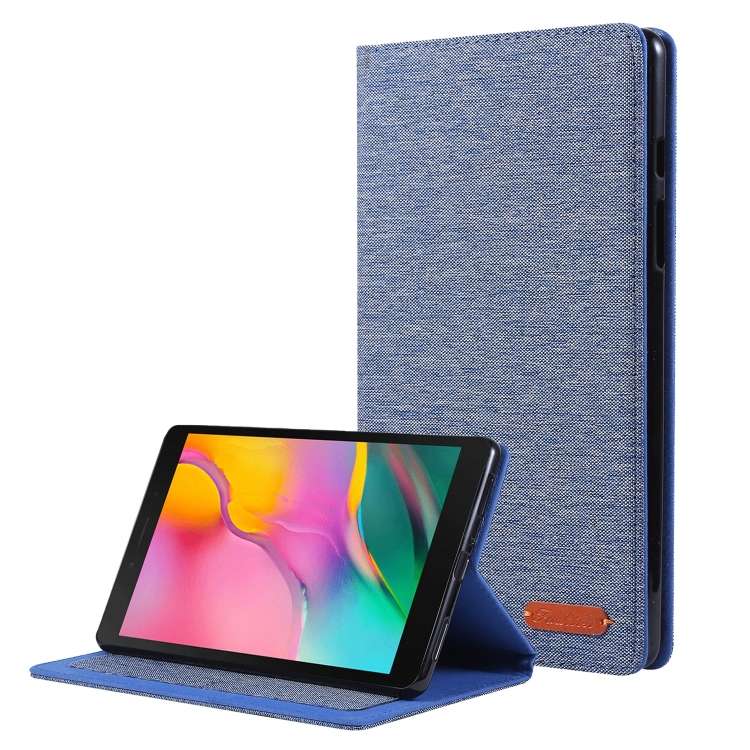 For Samsung Galaxy Tab A7 Lite 8.7 T220 / T225 Horizontal Flip TPU + Fabric PU Lea ... (Dark Blue)