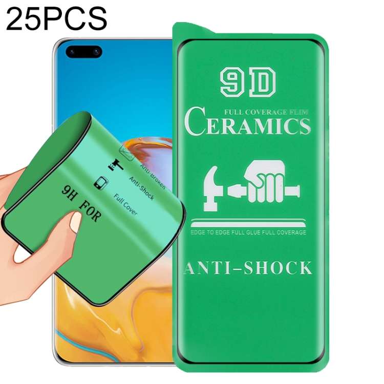 For Huawei P40 Pro 25 PCS 9D Full Screen Full Glue Ceramic Film