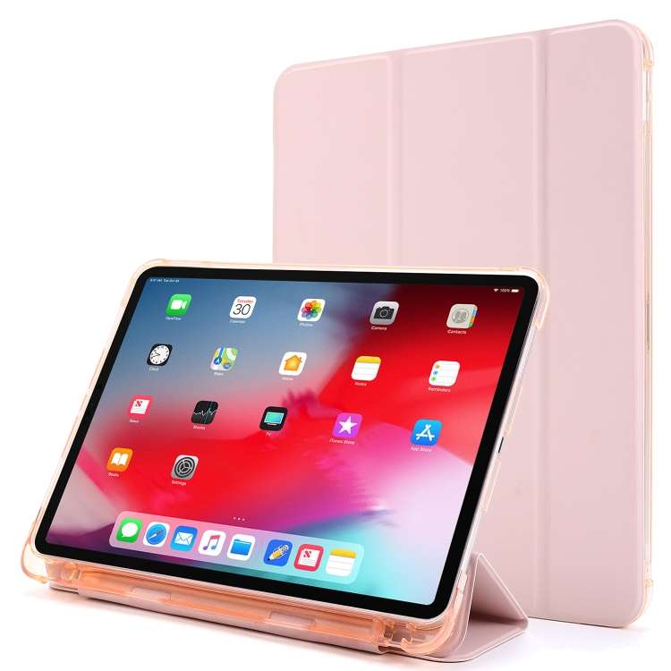 For iPad Pro 12.9 2022 / 2021 Multi-folding Horizontal Flip PU Leather + Shockproof Air ... (Gold)