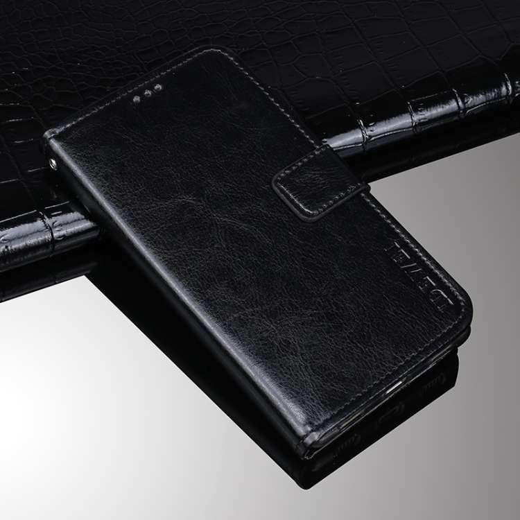 For Lenovo K13 idewei Crazy Horse Texture Horizontal Flip Leather Case with Holder & C ... (Black)
