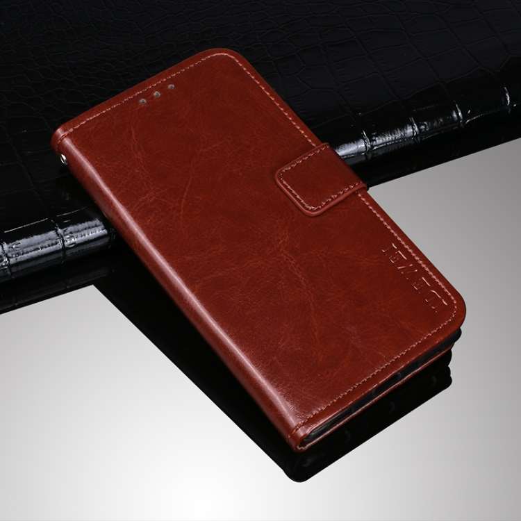 For Lenovo K13 idewei Crazy Horse Texture Horizontal Flip Leather Case with Holder & C ... (Brown)