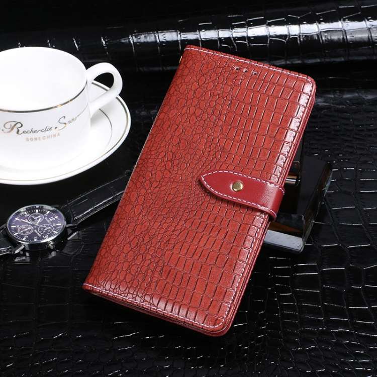 For Lenovo K13 Note idewei Crocodile Texture Horizontal Flip Leather Case with Holder & ... (Red)
