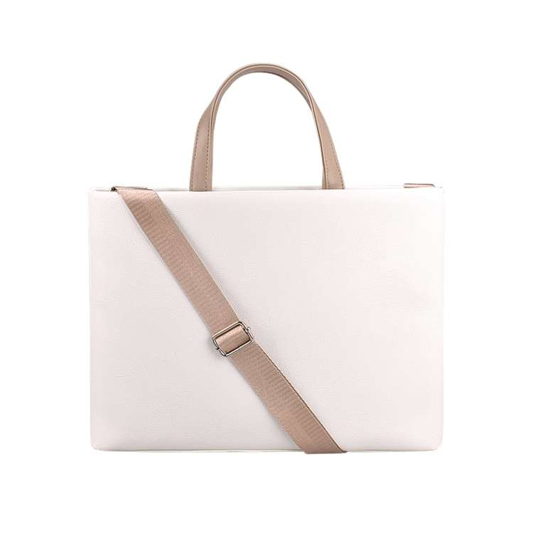 ST05SDZ Lightweight Notebook Laptop Bag with Detachable Shoulder Strap, Size:13 ... (Creamy White)