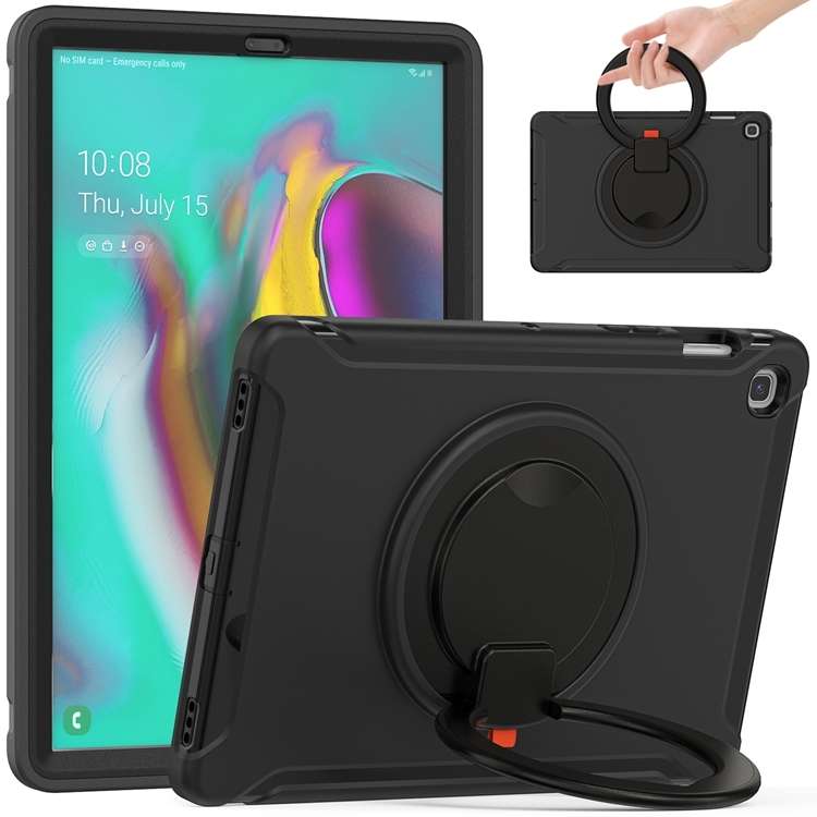 For Samsung Galaxy Tab S5e 10.5 inch T720 2019 Shockproof TPU + PC Protective Case wit ... (Black)