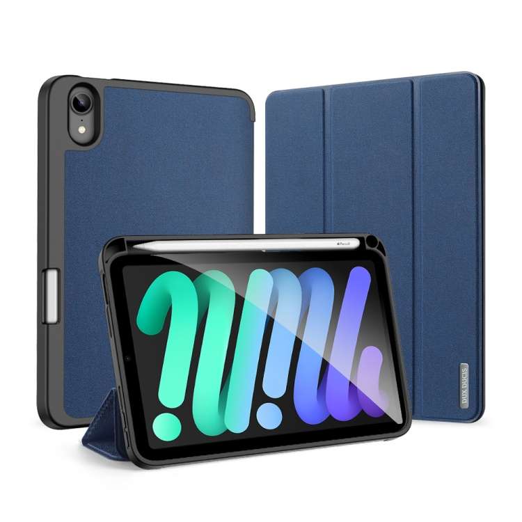 For iPad mini 7 / mini 6 DUX DUCIS Domo Series Horizontal Flip Magnetic TPU + PU Leathe ... (Blue)