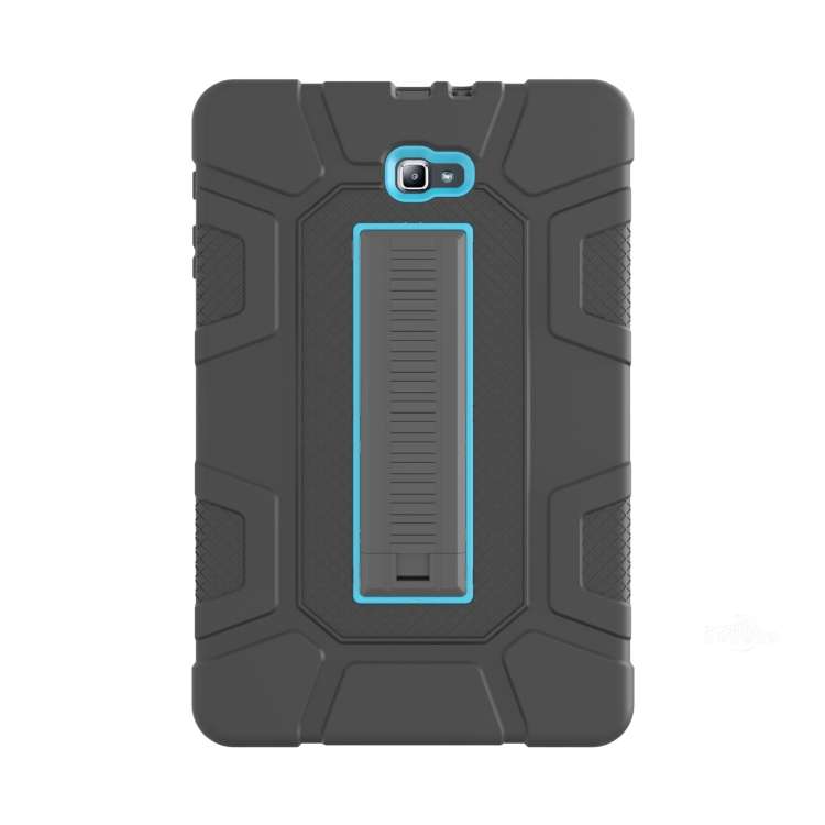 For Samsung Galaxy Tab A 10.1 T580 C5 Four Corners Shockproof Silicone + PC Pro ... (Black + Blue)