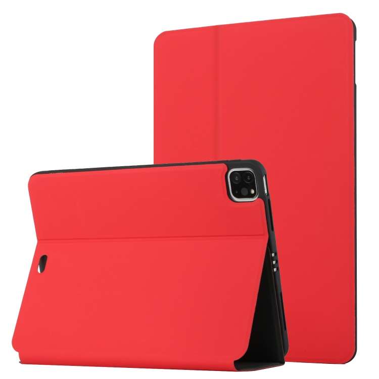 For iPad Pro 11 2020 & 2018 Dual-Folding Horizontal Flip Tablet Leather Tablet Case with ... (Red)