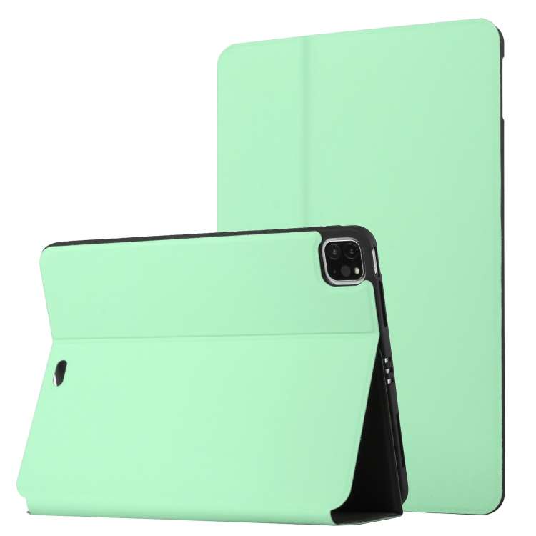 For iPad Pro 11 2020 & 2018 Dual-Folding Horizontal Flip Tablet Leather Tablet Ca ... (Mint Green)