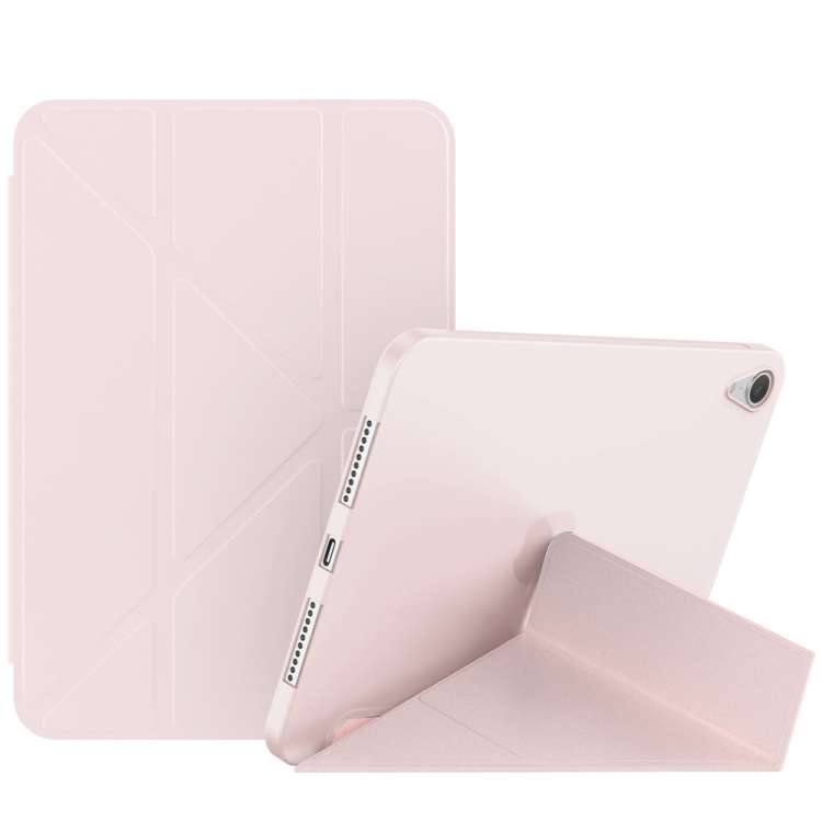 For iPad mini 2024 / mini 6 Double-sided Matte Deformation TPU Tablet Leather Case with ... (Pink)