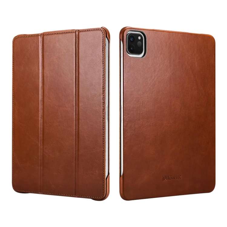 ICARER Smart Ultra-thin Tablet Protective Leather Case For iPad Pro 11 inch 2018(Brown)