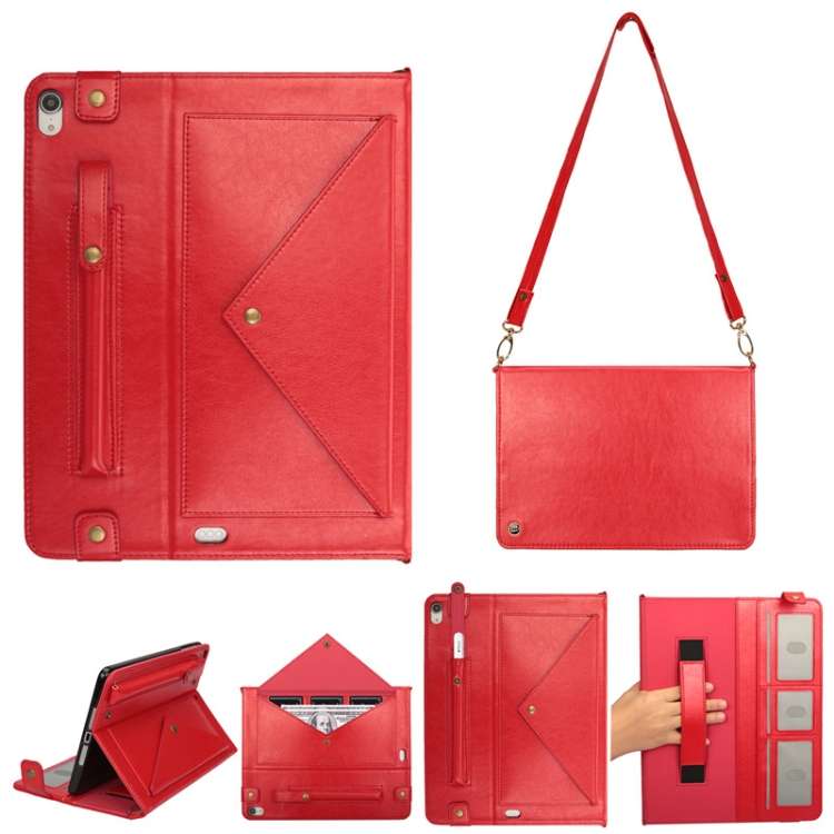 For iPad Pro 12.9 inch (2018) Envelope Horizontal Flip PU Leather Case with Card Slots & ... (Red)