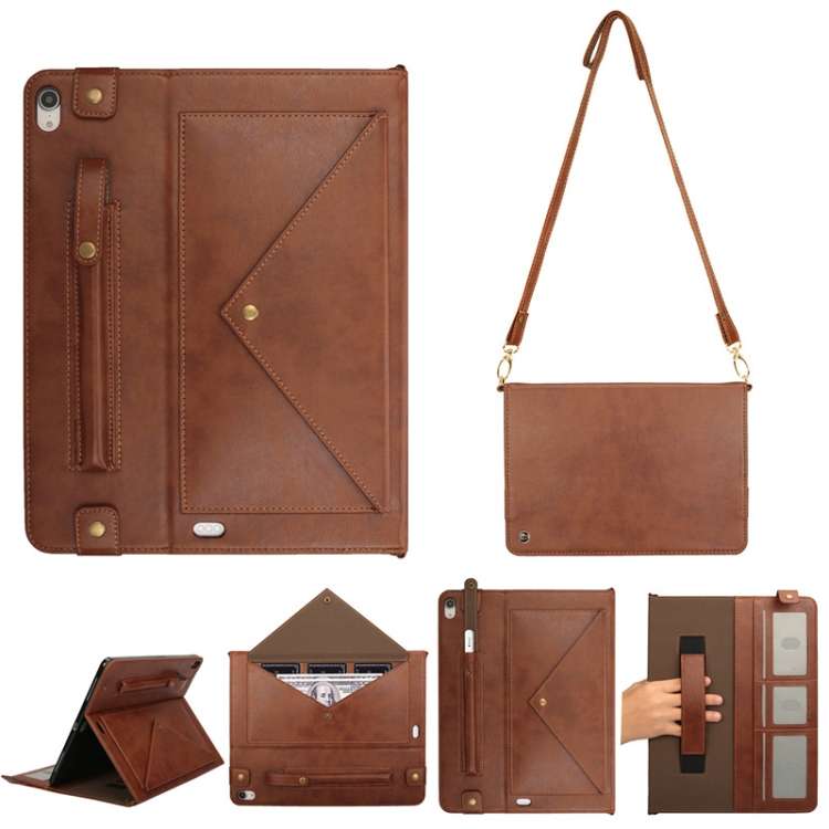 For iPad Pro 12.9 inch (2018) Envelope Horizontal Flip PU Leather Case with Card Slot ... (Coffee)