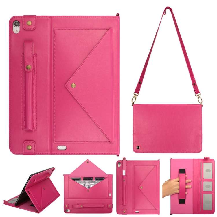 For iPad Pro 12.9 inch (2018) Envelope Horizontal Flip PU Leather Case with Card Sl ... (Rose Red)