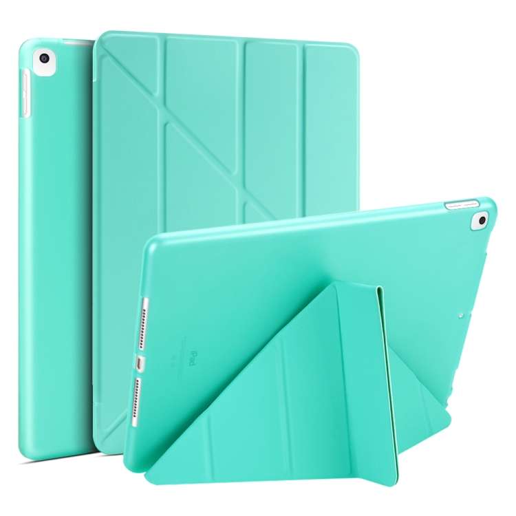 Multi-folding PU Leather Matte TPU Tablet Case For iPad Pro 10.2 2021 / 2020 / 10 ... (Mint Green)