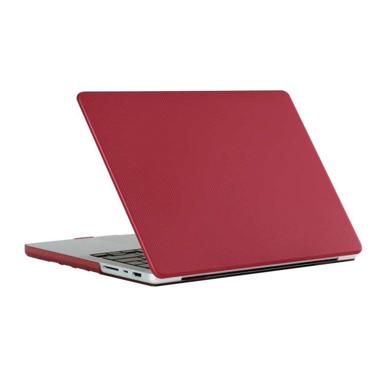Dot Texture Double Sided Tanned Laptop Case For MacBook Pro 16.2 inch A2485 2021(Red)