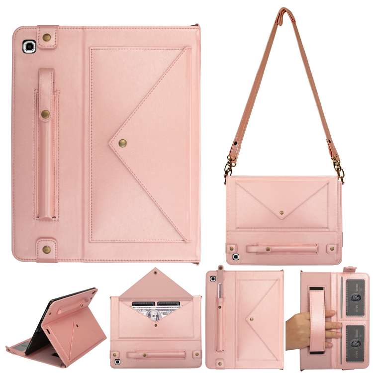 For Samsung Galaxy Tab S5e T720/T725 Envelope Solid Color Leather Tablet Case(Rose Gold)