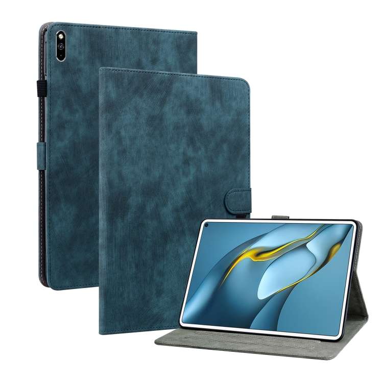 For Huawei MatePad Pro 10.8 2021/2018 Tiger Pattern PU Tablet Case(Dark Blue)