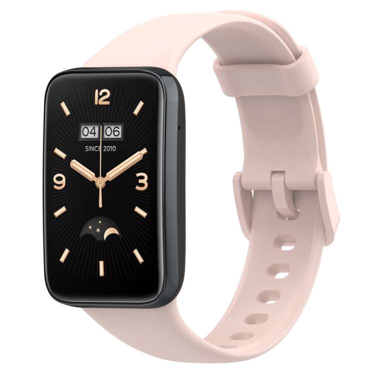 For Xiaomi Mi Band 7 Pro Solid Color Silicone Watch Band(Pink)