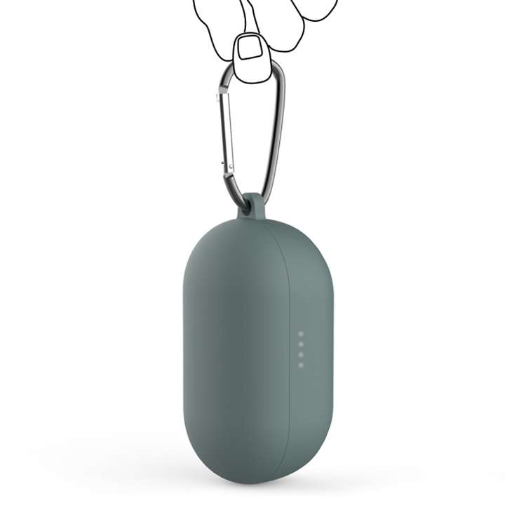 For Xiaoimi HAYLOU GT1 Pro Bluetooth Earphone Protective Case with Buckle(Dark Green)