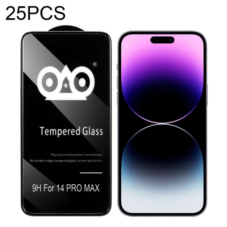 For iPhone 14 Pro Max 25pcs Shockproof Anti-breaking Edge Airbag Tempered Glass Film
