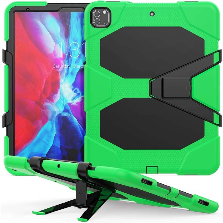 For iPad Pro 12.9 inch (2020) Shockproof Colorful Silicon + PC Protective Tablet Case ... (Green)