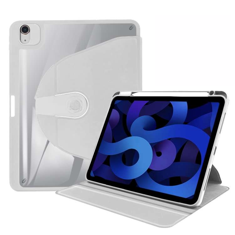 For iPad Pro 12.9 2022 / 2021 / 2020 / 2018 Acrylic 360 Degree Rotation Holder Tablet L ... (Grey)