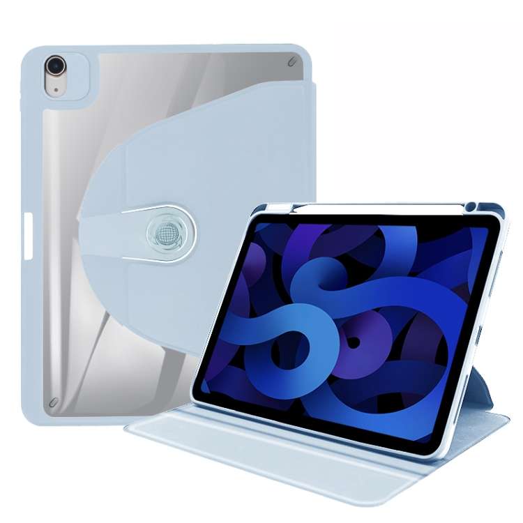 For iPad Pro 12.9 2022 / 2021 / 2020 / 2018 Acrylic 360 Degree Rotation Holder Tab ... (White Ice)
