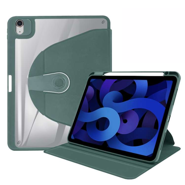 For iPad Pro 12.9 2022 / 2021 / 2020 / 2018 Acrylic 360 Degree Rotation Holder ... (Emerald Green)